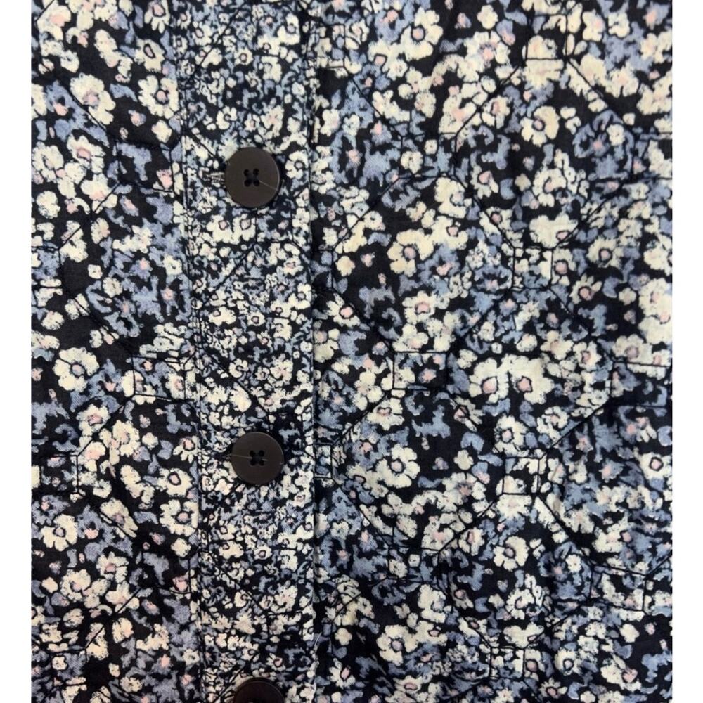 J. Jill Blue Floral Boxy Quilted Button Front Jacket, Cottagecore Women’s XL - Picture 5 of 5